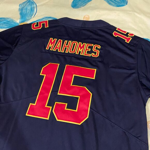 Nike Kansas City Chiefs Mahomes #15 Black NFL Jersey - Picture 7 of 7